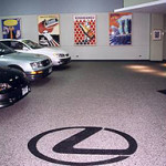 Garage epoxy floors and stained concrete